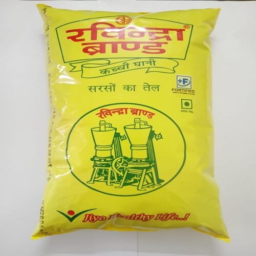 Ravindra Brand Kachi Ghani Sarso Oil Pouch