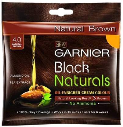 Garnier Black Naturals Hair Color Natural Brown 4.0 (20 ml+20 gm)