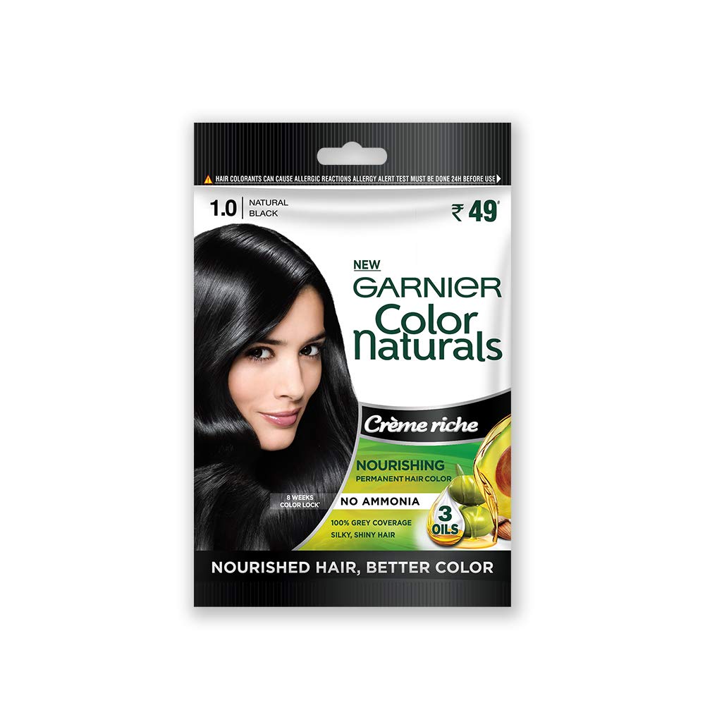 New Garnier Color Naturals 1.0 Natural Black (30 ml+30 gm)