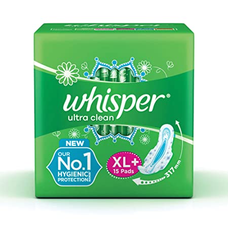 Whisper Ultra Clean XL+ 15 Pads Pack