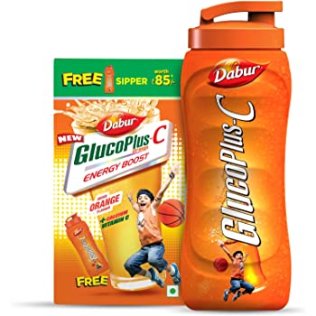 Dabur Gluconplus -C Orange Flavour  + Free Sipper