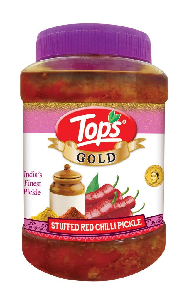 Tops Gold Stuffed Red Chilli Pickle