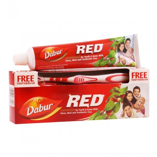 Dabur Red Family Value Pack (200gm +100 gm Paste + Free Toothbrush )