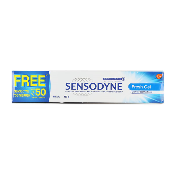Sensodyne Fresh Gel 150 gm + Free Toothbrush Worth Rs 50 Inside