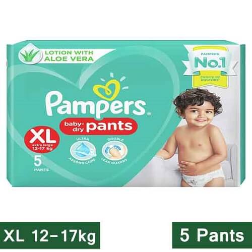Pampers Extra Large Pants Happy Skin Pants ( 12-17 Kg) 5 Pants