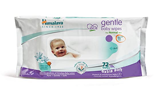 Himalaya Gentle Baby Wipes Super Saver Pack 72 Wipes Extra Soft