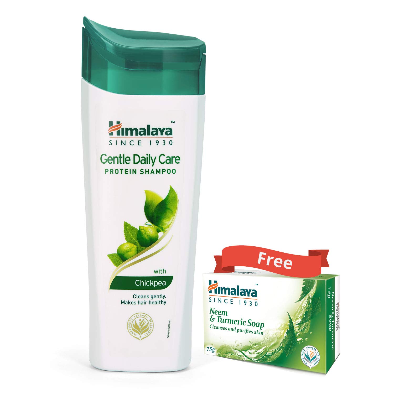 Himalaya Gentle Daily Care Protein Shampoo 200ml + Free 1 Himalaya 75gm Soap