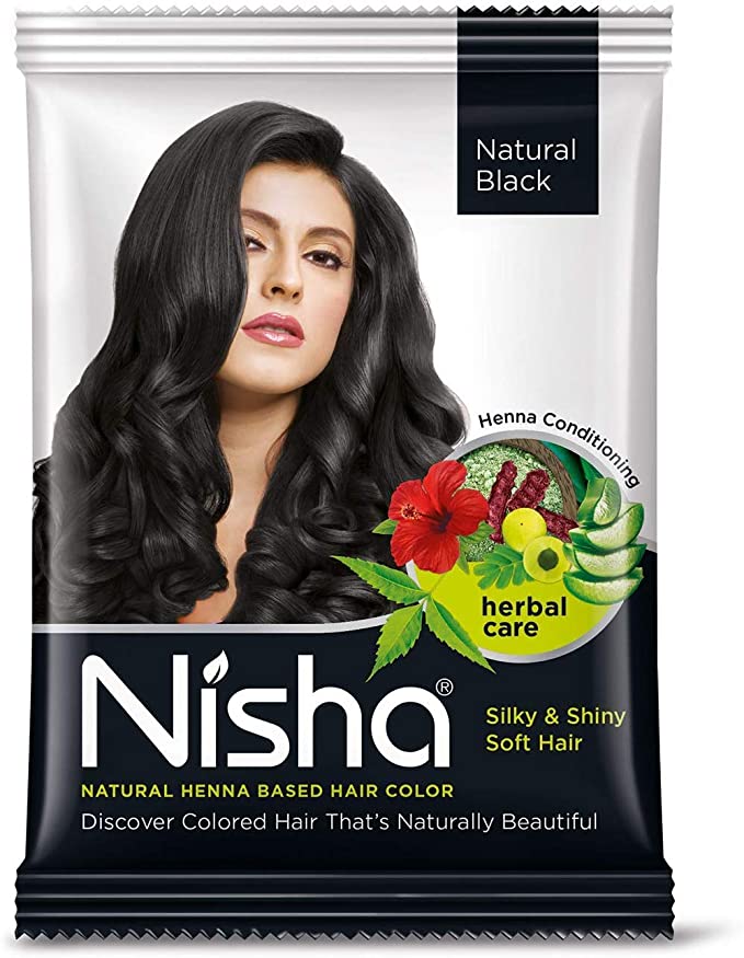 NISHA NATURAL HEENA BASED HAIR COLOR NATURAL BLACK