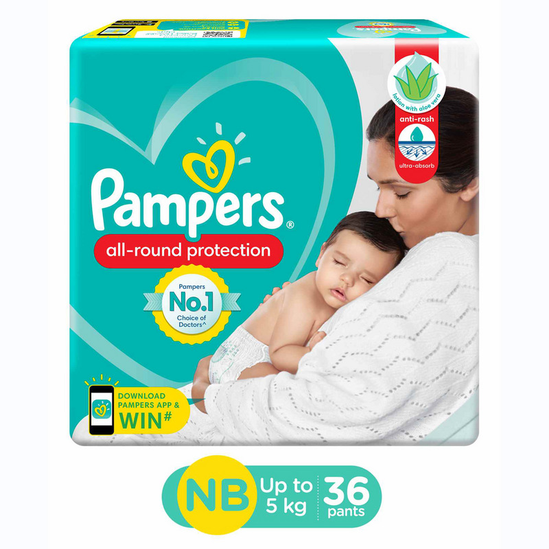pampers new born baby 36 pants