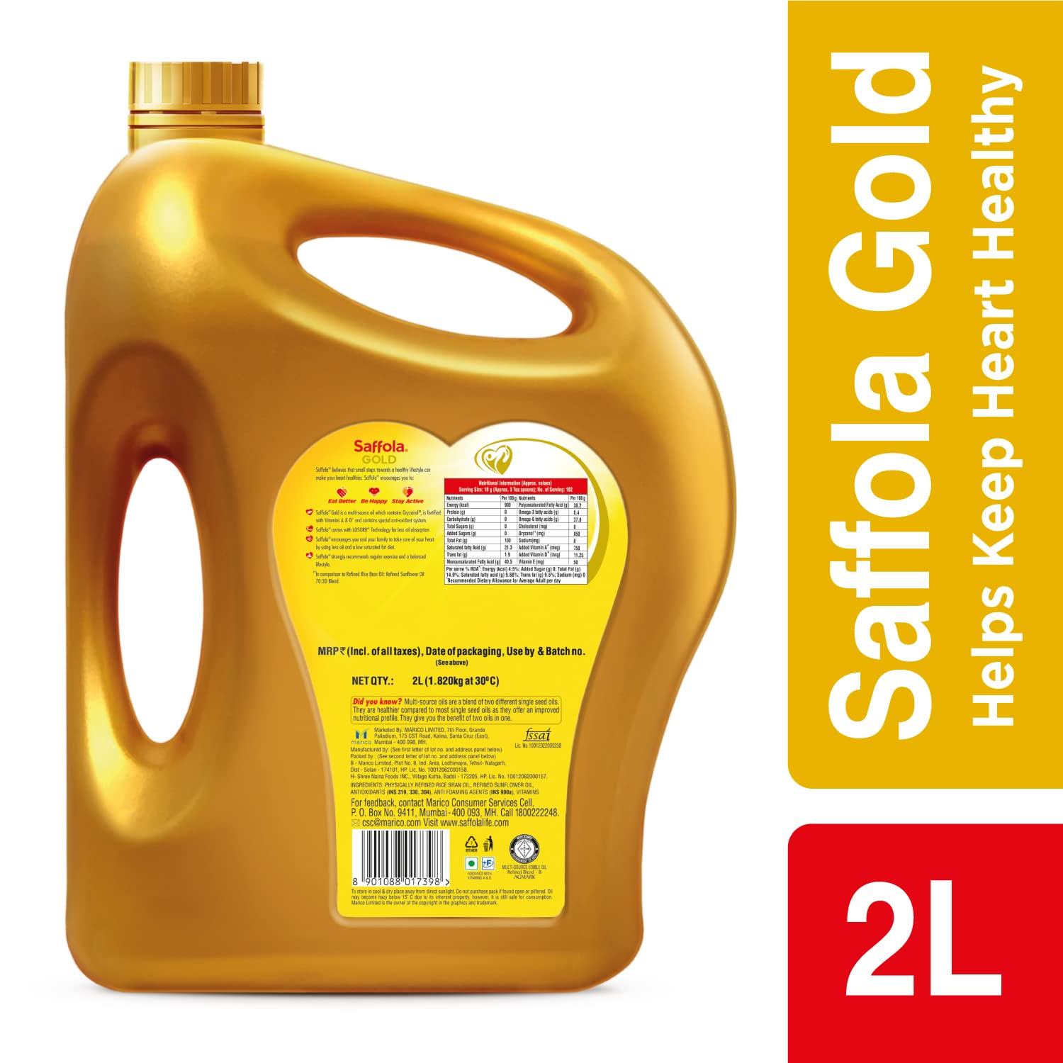 Saffola gold multi-source edible oil