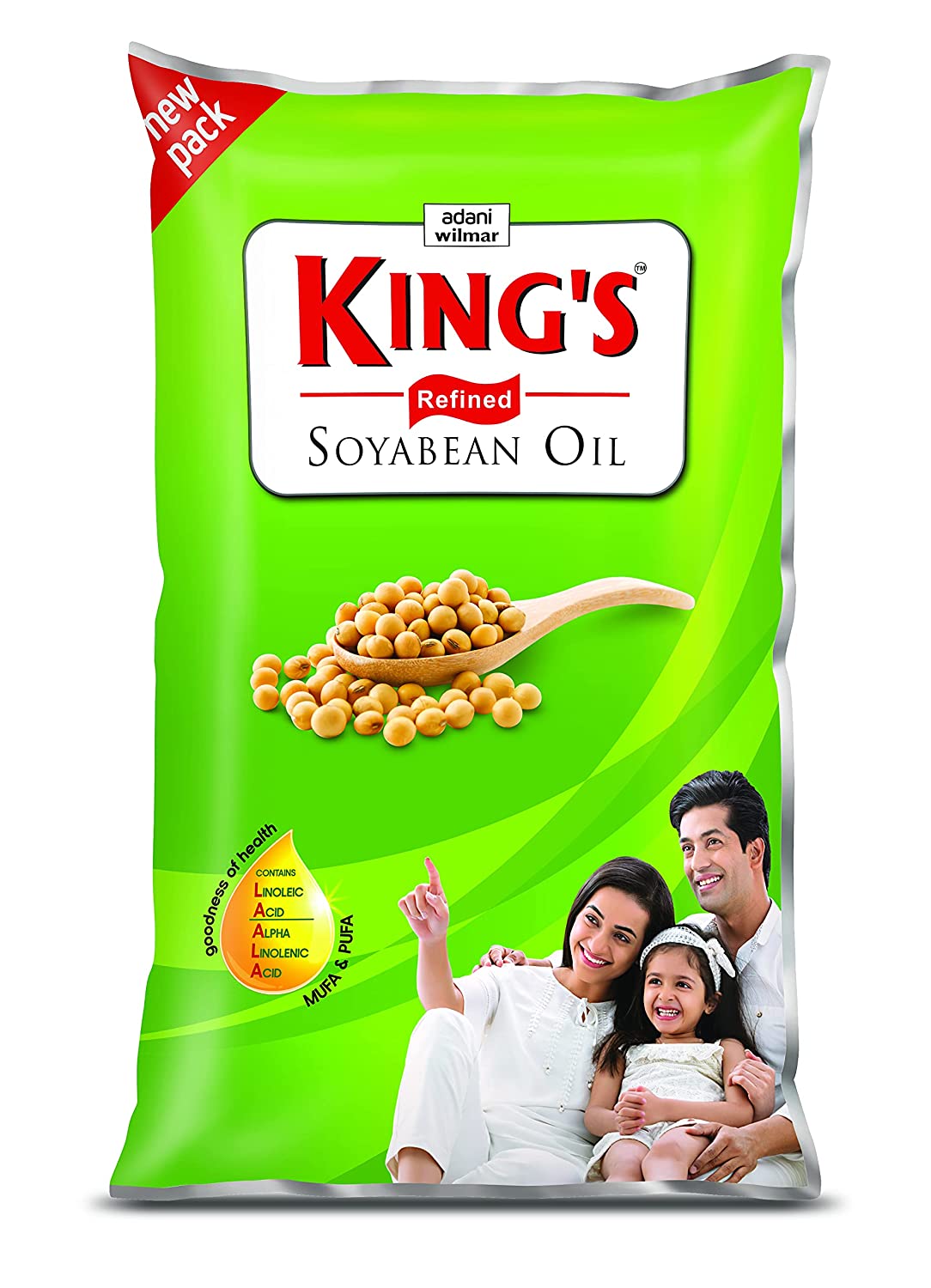King's refined soyabean oil pouch
