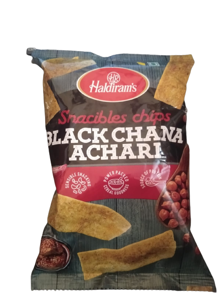 Haldiram's snacibles chips black channa achari