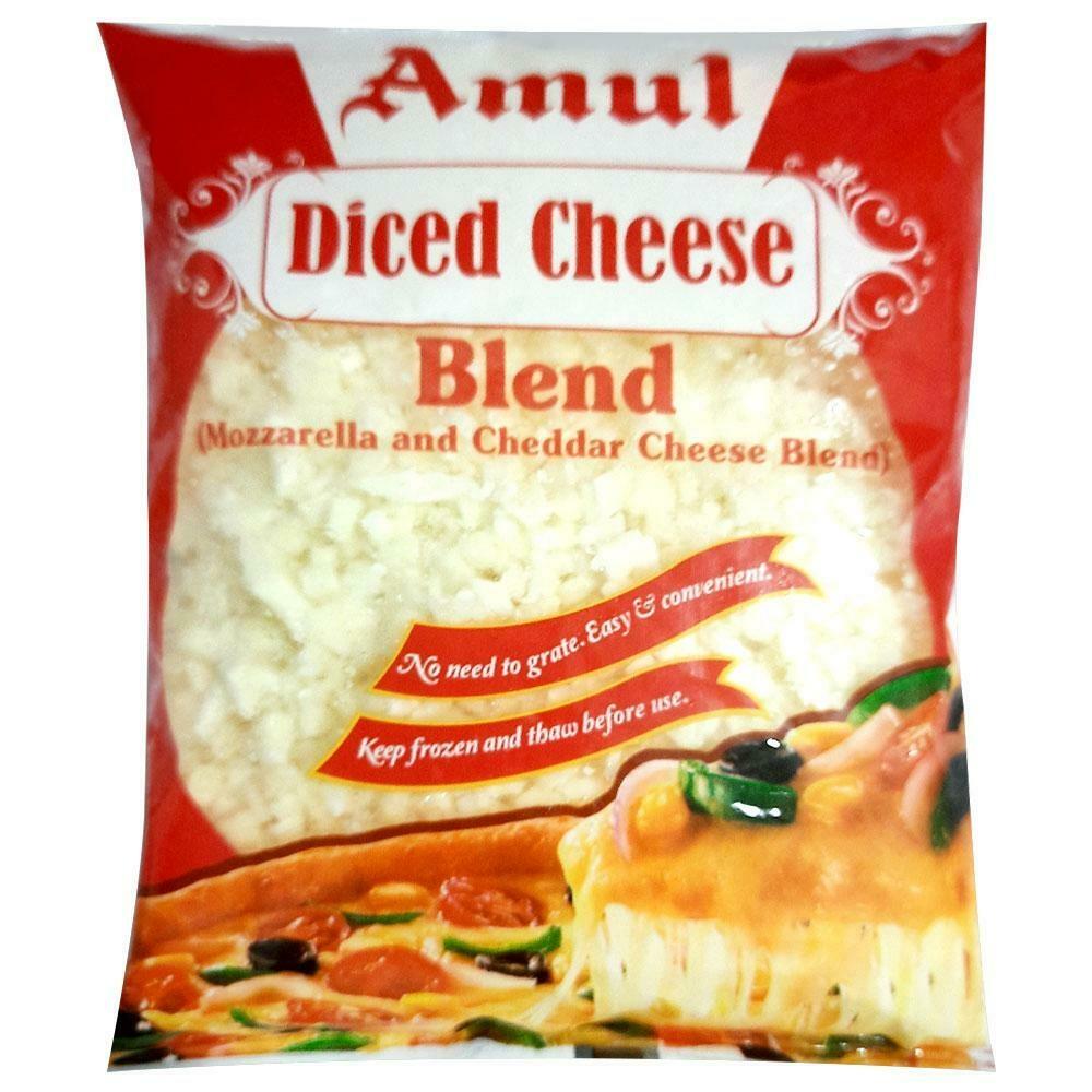 Amul Mozzarella And Cheddar Diced Cheese Blend