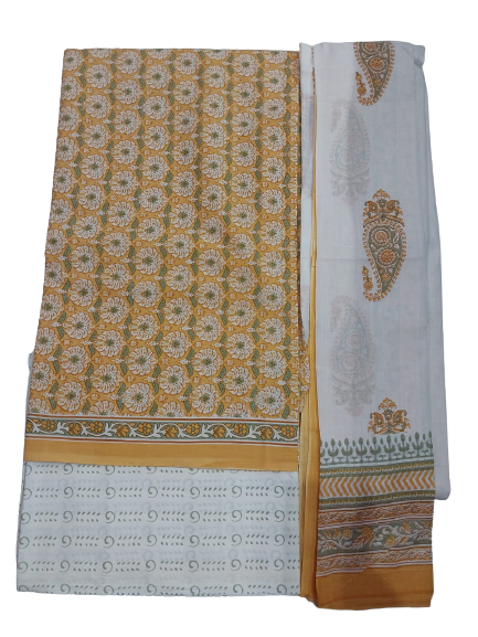 Exclusive handblock pure cotton suits with cotton dupatta